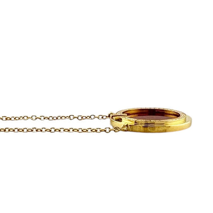Tiffany & Co T Circle Pendant 18k Gold Carnelian — view 4