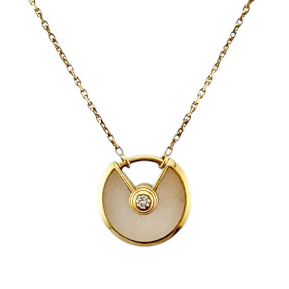 Cartier Amulet Necklace 18k Gold Mother of Pearl