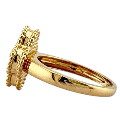 Van Cleef & Arpels Vintage Alhambra Ring 18k Gold Mother of Pearl — view 4