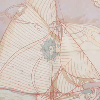 Hermes Carre 90 Voyage Au Long Cours Ocean Silk White Scarf — view 6