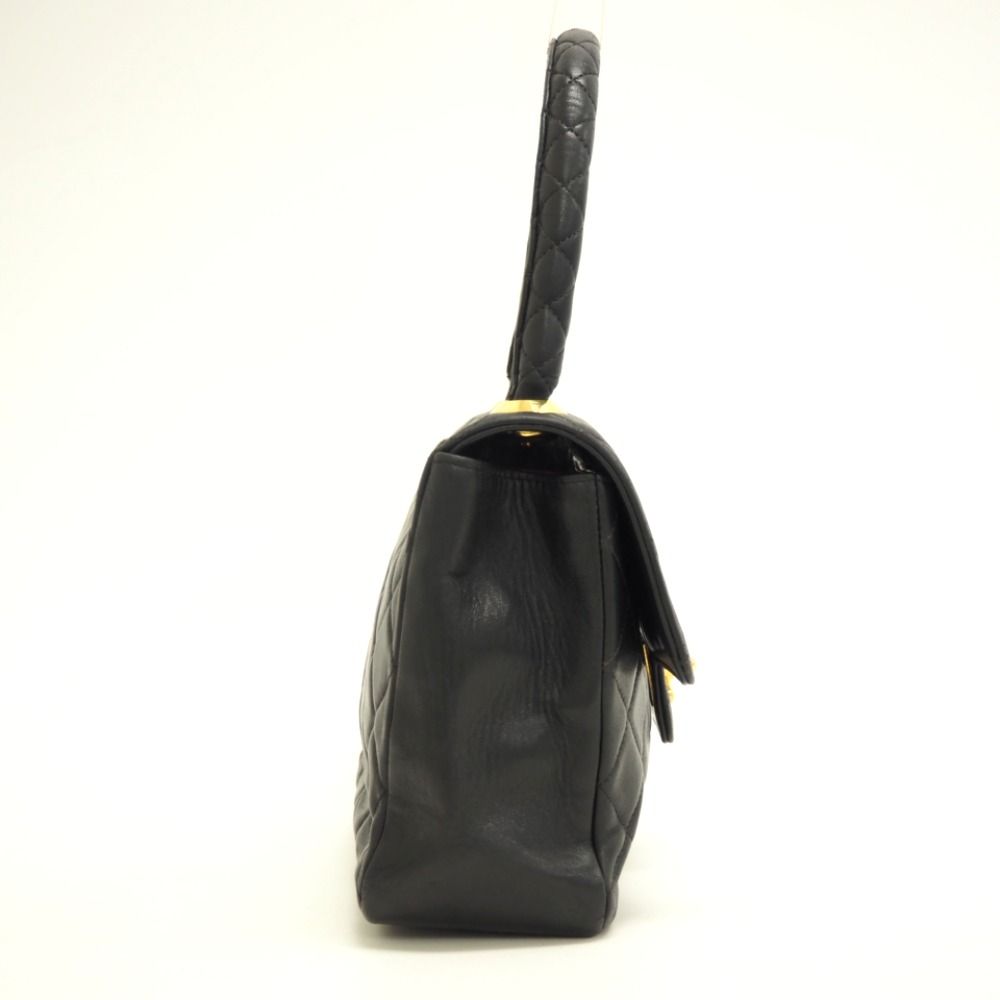 Chanel Quilted Turnlock CC Logo Handbag Black — view 3