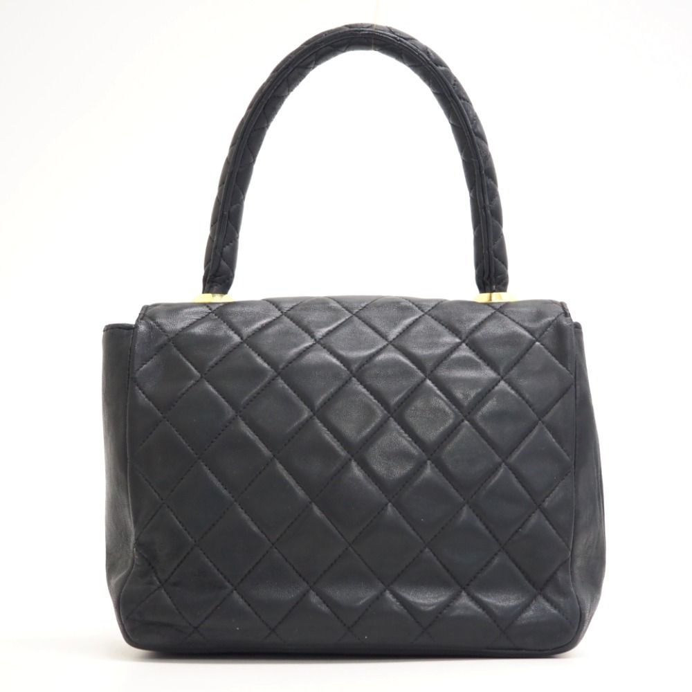 Chanel Quilted Turnlock CC Logo Handbag Black — view 2