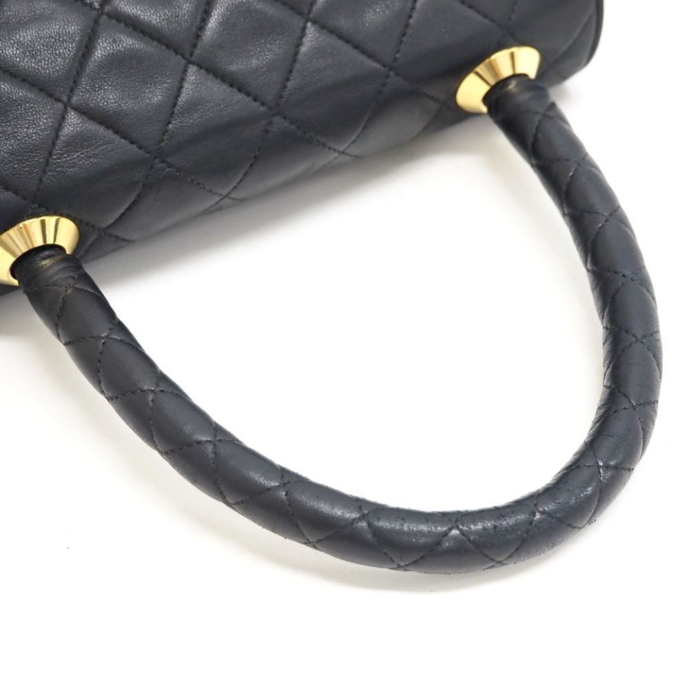 Chanel Quilted Turnlock CC Logo Handbag Black — view 6
