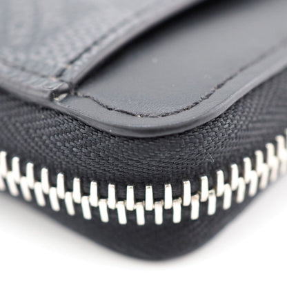 Louis Vuitton Zippy Dragonne L-shaped Zipper Damier Leather Wallet Black — view 7