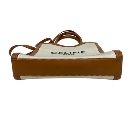 Celine Vertical Cover 2-Way Shoulder Bag Canvas Beige — view 5