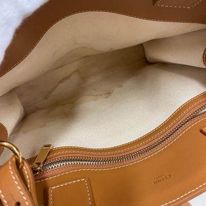 Celine Vertical Cover 2-Way Shoulder Bag Canvas Beige — view 7