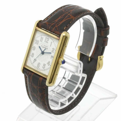 Cartier Must Tank Vermeil XL Watch White Quartz — view 2