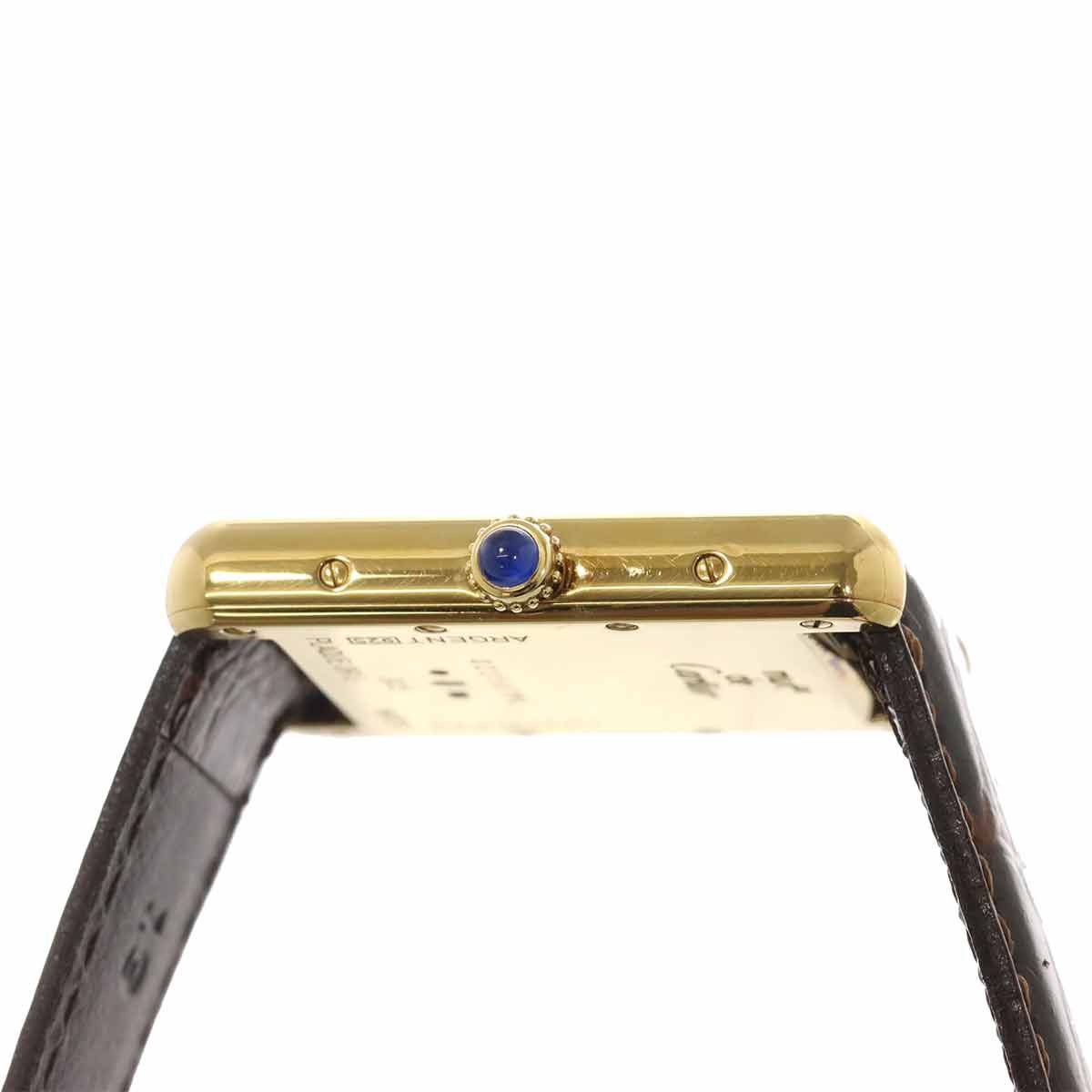 Cartier Must Tank Vermeil XL Watch White Quartz — view 5