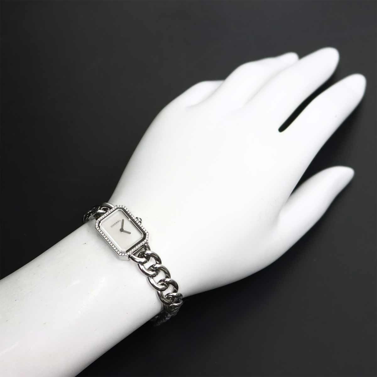 Chanel Premiere Diamond Bezel Watch White Shell Quartz — view 4