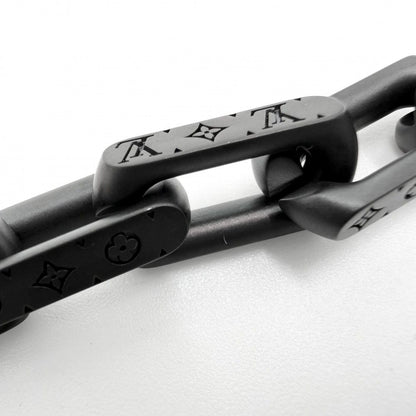 Louis Vuitton Necklace Monogram Chain Silver Black — view 7