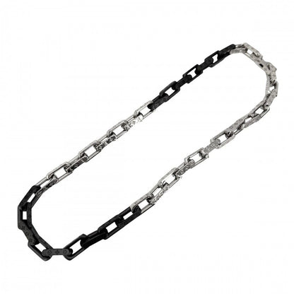 Louis Vuitton Necklace Monogram Chain Silver Black — view 4