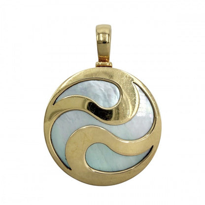 Bvlgari Pendant Optical 18k YG Gold White Shell