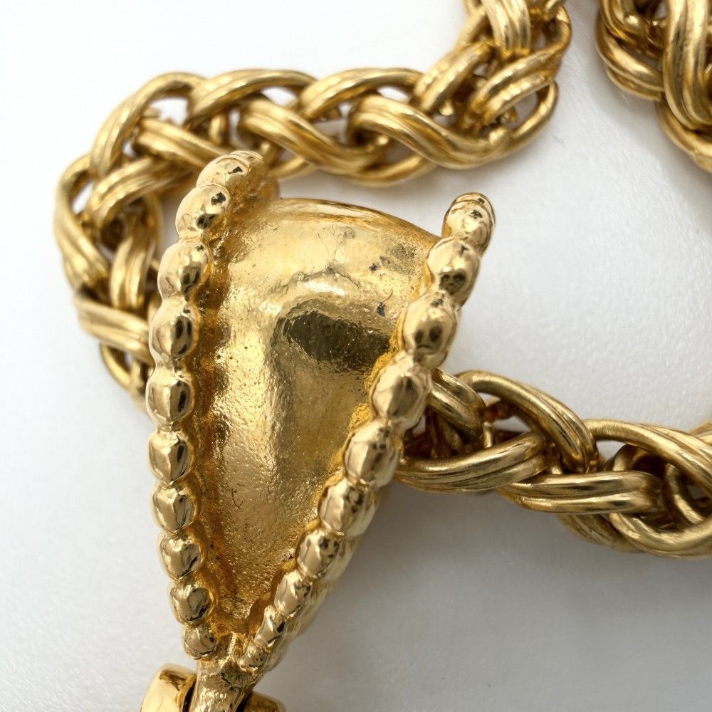 Chanel Necklace CC Logo Chain Vintage Gold Plated — view 7