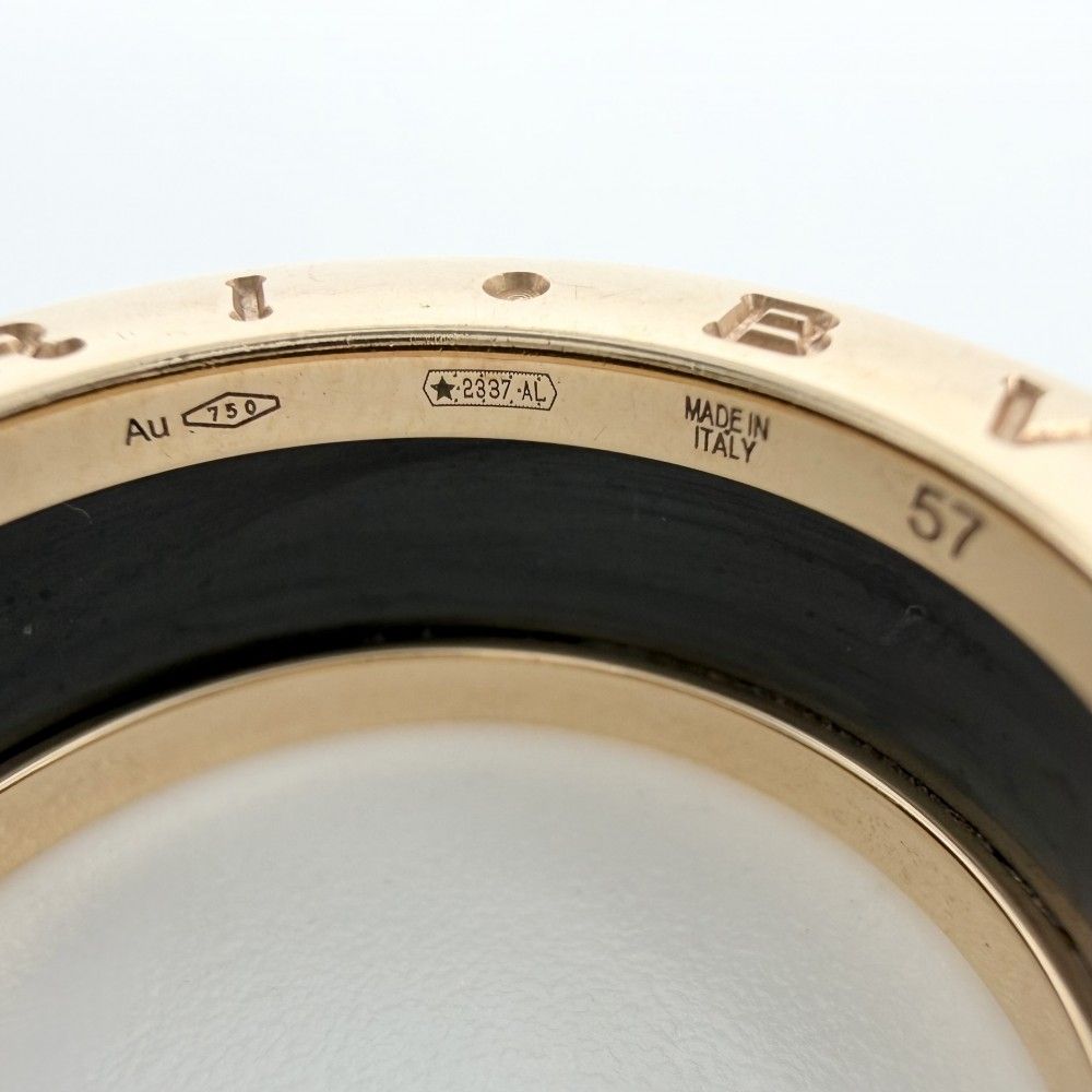 Bvlgari Ring 18k Gold PG 57 Ceramic Black — view 3