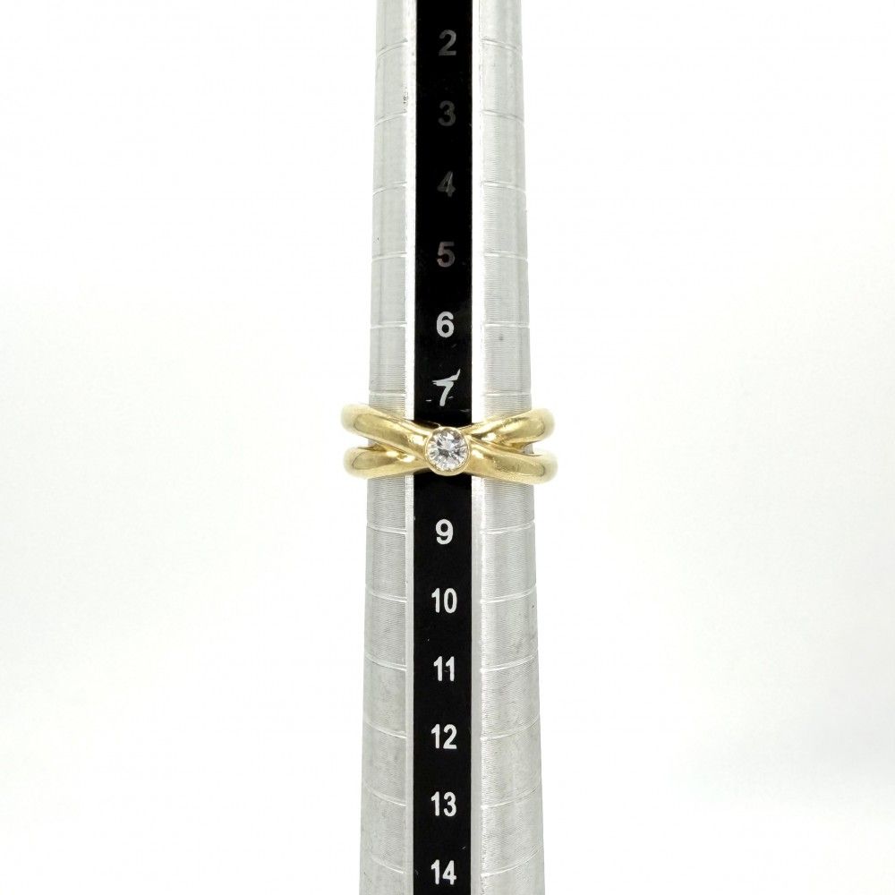 Tiffany & Co Ring Paloma Picasso Cross 18k YG Gold Diamond — view 5