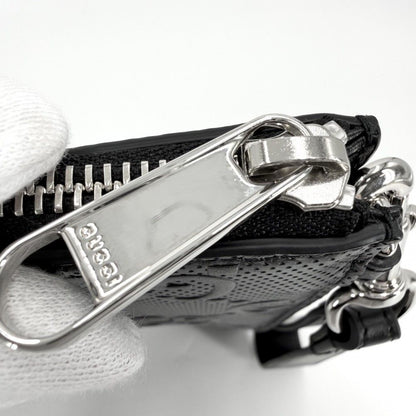 Gucci Clutch GG Embossed Second Leather Black Silver — view 7