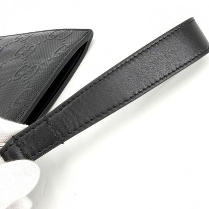 Gucci Clutch GG Embossed Second Leather Black Silver — view 6