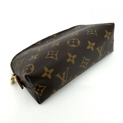 Louis Vuitton Pouch Monogram Pochette Cosmetic PM Makeup Case Brown Gold — view 3