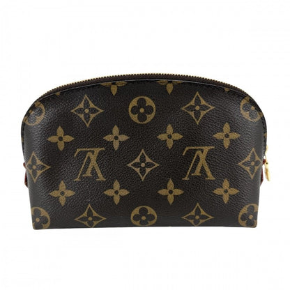 Louis Vuitton Pouch Monogram Pochette Cosmetic PM Makeup Case Brown Gold — view 2