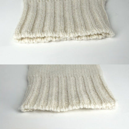 Dior Knit Heart Top Long Sleeve Sweater 36 White Cashmere Autumn Winter — view 3