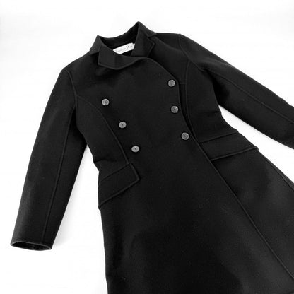 Dior Double Breasted Cashmere Coat Longcoat 40 Black Cashmere — view 6