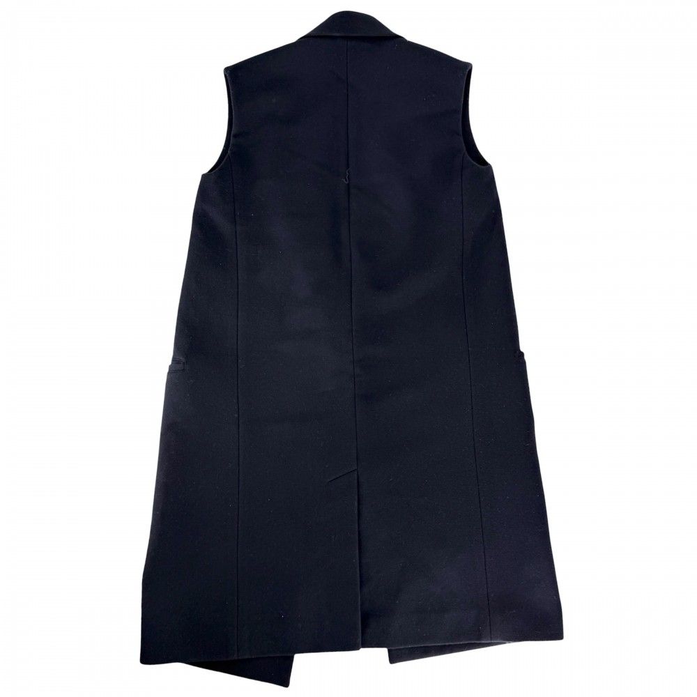 Celine Gilet Long Vest 36 Navy Wool — view 2