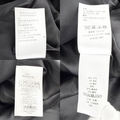 Dior Dio Dress Flaredress Double Breasted Short Sleeve 40 Black Nylon Polyuretha — view 5