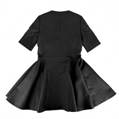 Dior Dio Dress Flaredress Double Breasted Short Sleeve 40 Black Nylon Polyuretha — view 2