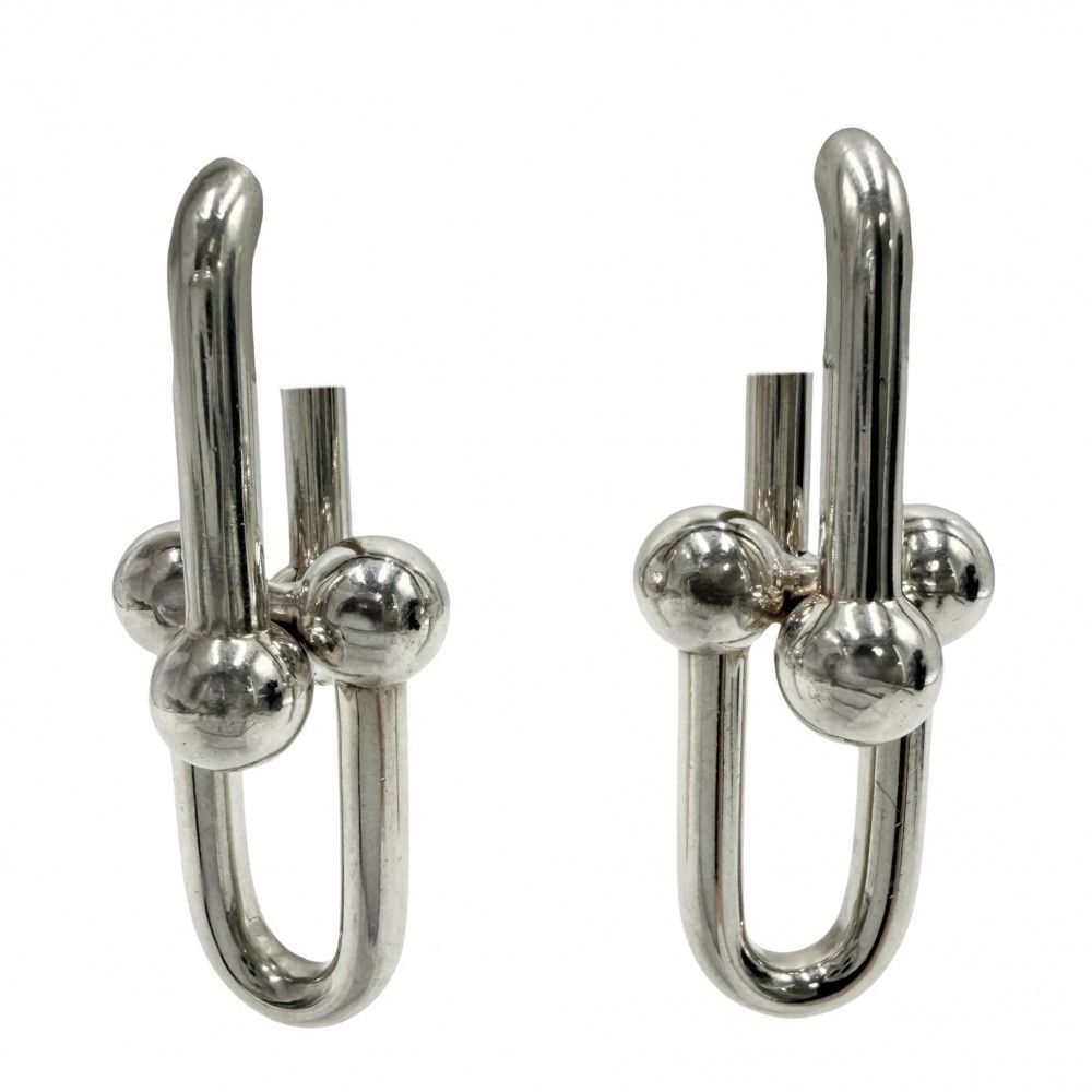 Tiffany & Co Earrings Extra Large Link 925 Sterling Silver