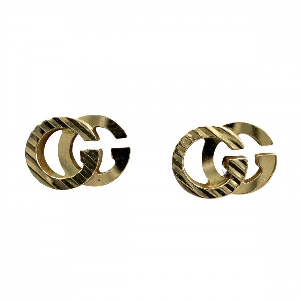 Gucci Earrings GG Running 18k YG Small Simple Gold