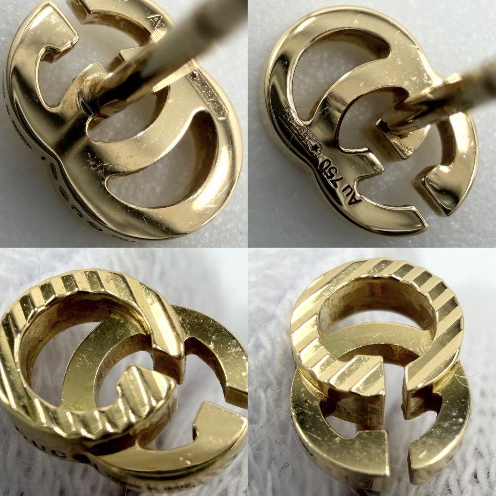 Gucci Earrings GG Running 18k YG Small Simple Gold — view 6