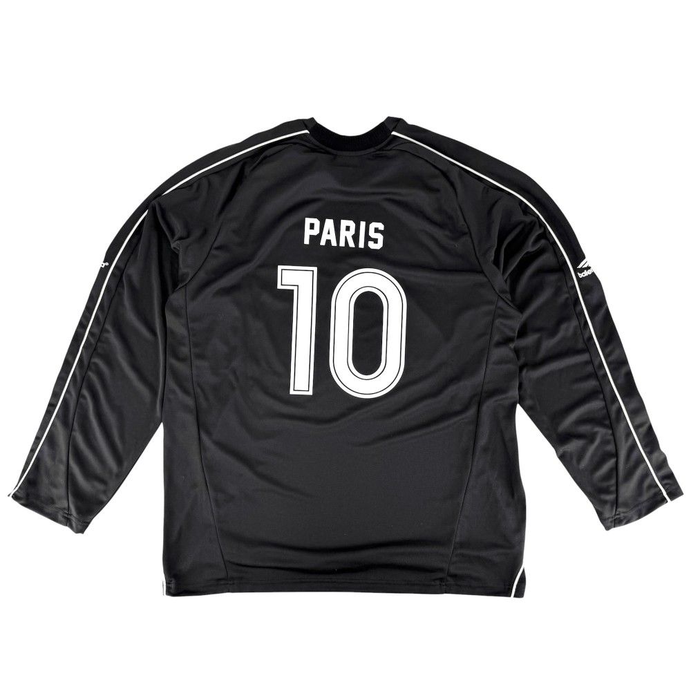 Balenciaga Long Sleeve T-Shirt Mesh Technical Jersey Paris Soccer Top L Black — view 2