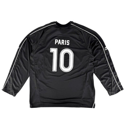Balenciaga Long Sleeve T-Shirt Mesh Technical Jersey Paris Soccer Top L Black — view 2