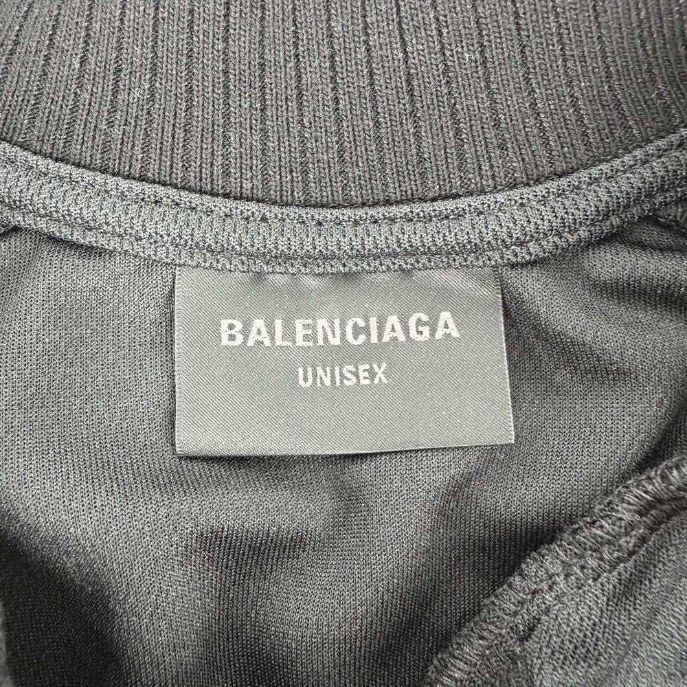 Balenciaga Long Sleeve T-Shirt Mesh Technical Jersey Paris Soccer Top L Black — view 4