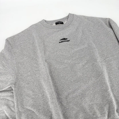 Balenciaga Sweatshirt Sports Icon Embroidery Top Oversize L Gray Cotton Spring — view 6