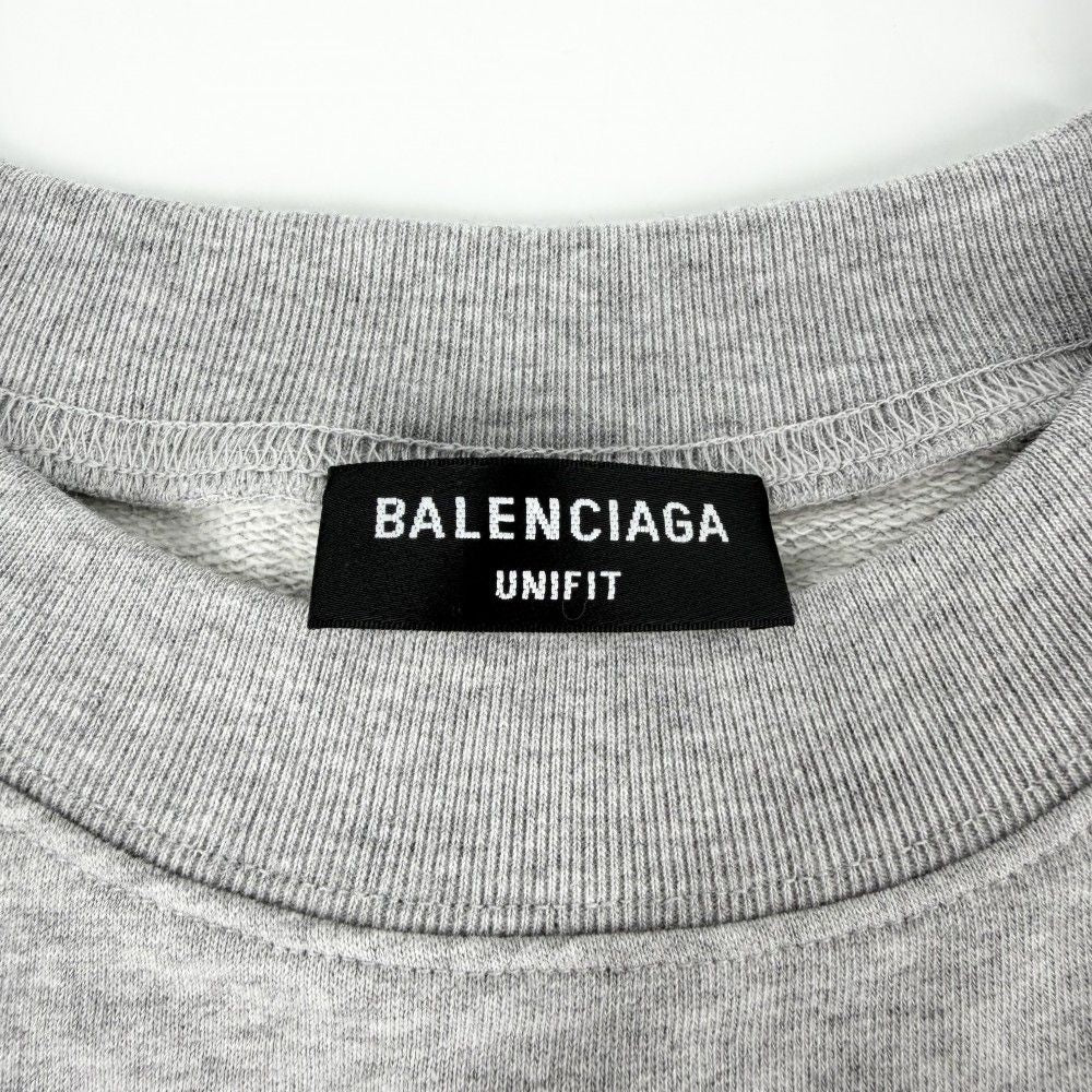 Balenciaga Sweatshirt Sports Icon Embroidery Top Oversize L Gray Cotton Spring — view 4