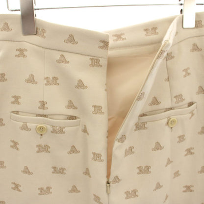 Max Mara Tight Skirt Knee Length All Over Pattern Logo Embroidery 38 Light — view 3