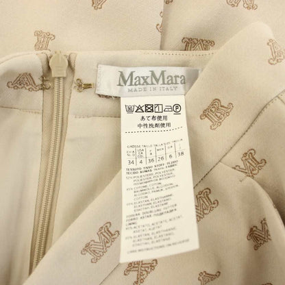 Max Mara Tight Skirt Knee Length All Over Pattern Logo Embroidery 38 Light — view 4