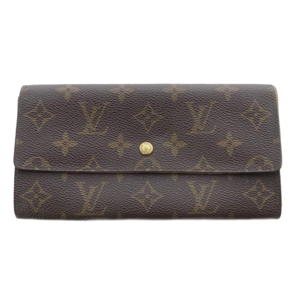 Louis Vuitton Monogram Pochette Porte Monet Cles Wallet Brown