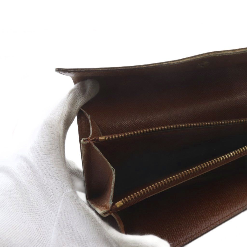 Louis Vuitton Monogram Pochette Porte Monet Cles Wallet Brown — view 8