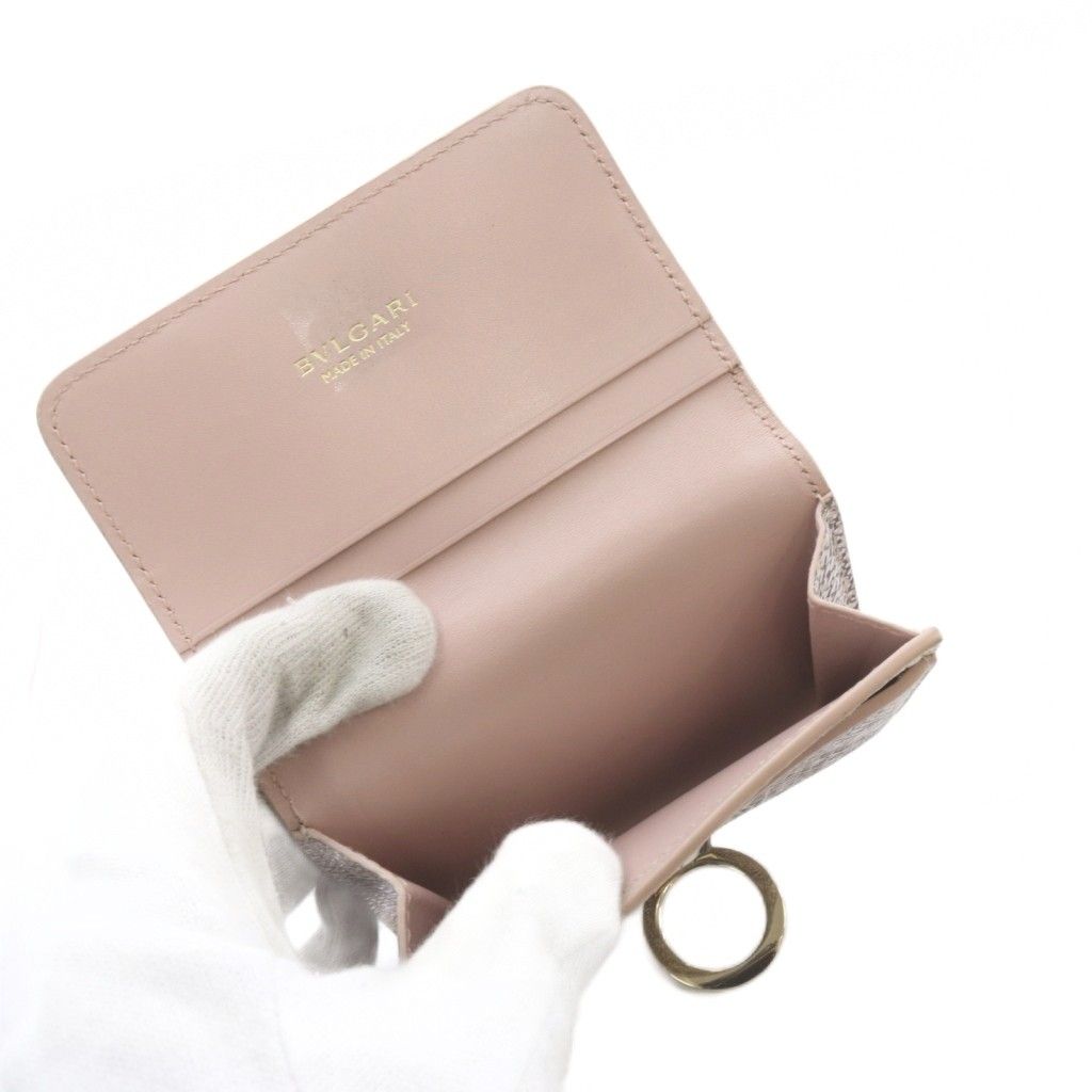 Bvlgari Calungskin Metallic Wallet Bifold Brown — view 8