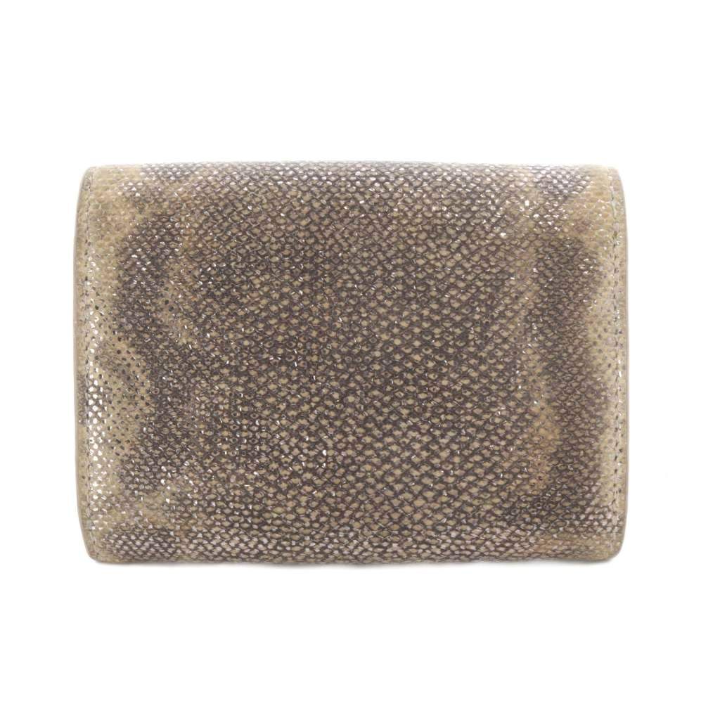 Bvlgari Calungskin Metallic Wallet Bifold Brown — view 2