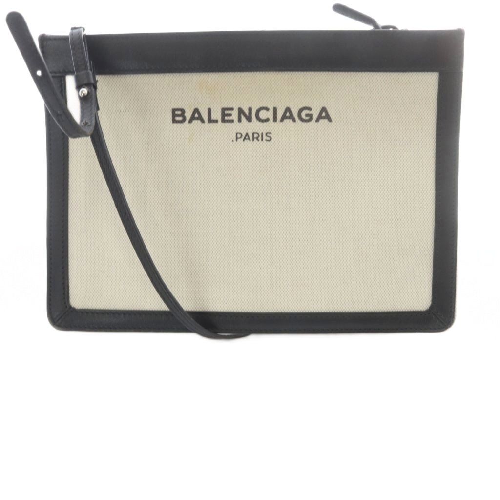 Balenciaga Navy Pochette Shoulder Bag Logo Black White — view 3