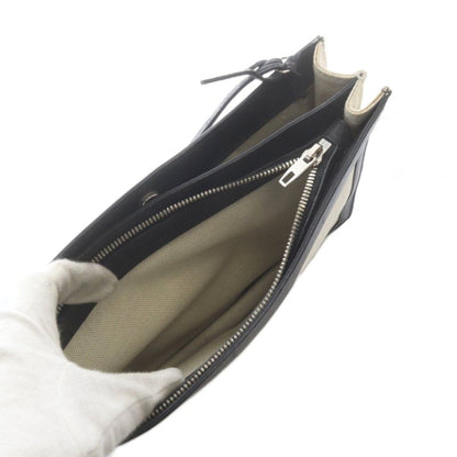Balenciaga Navy Pochette Shoulder Bag Logo Black White — view 6