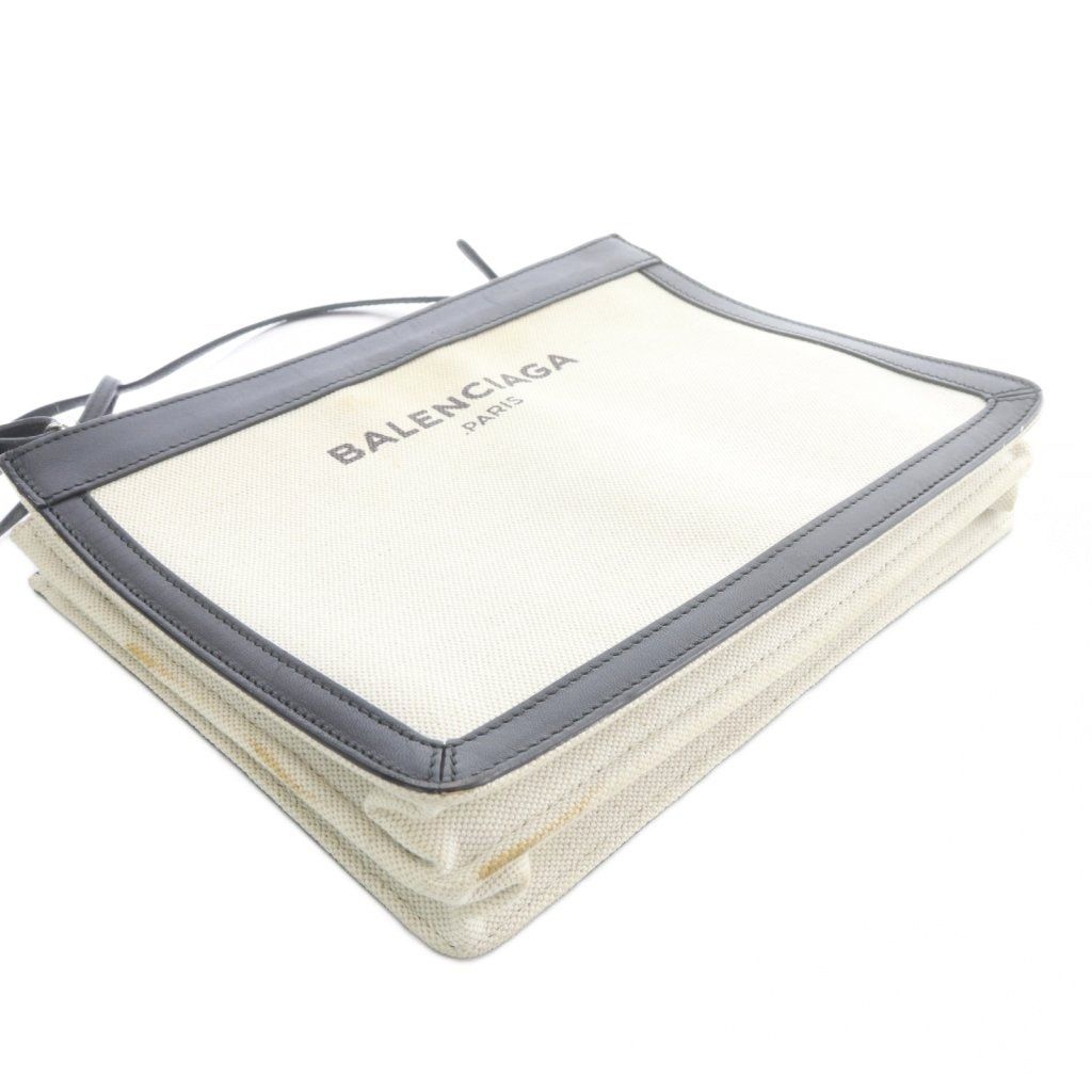 Balenciaga Navy Pochette Shoulder Bag Logo Black White — view 4