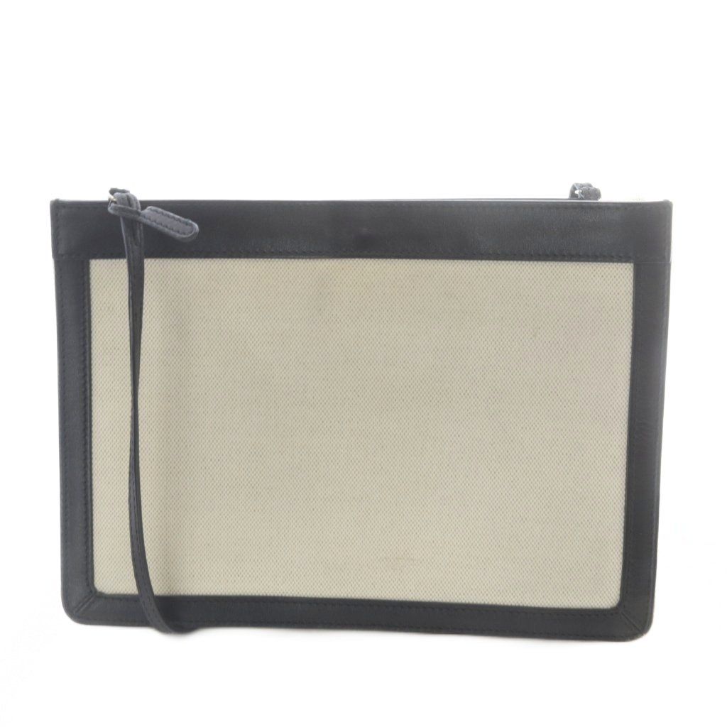 Balenciaga Navy Pochette Shoulder Bag Logo Black White — view 2