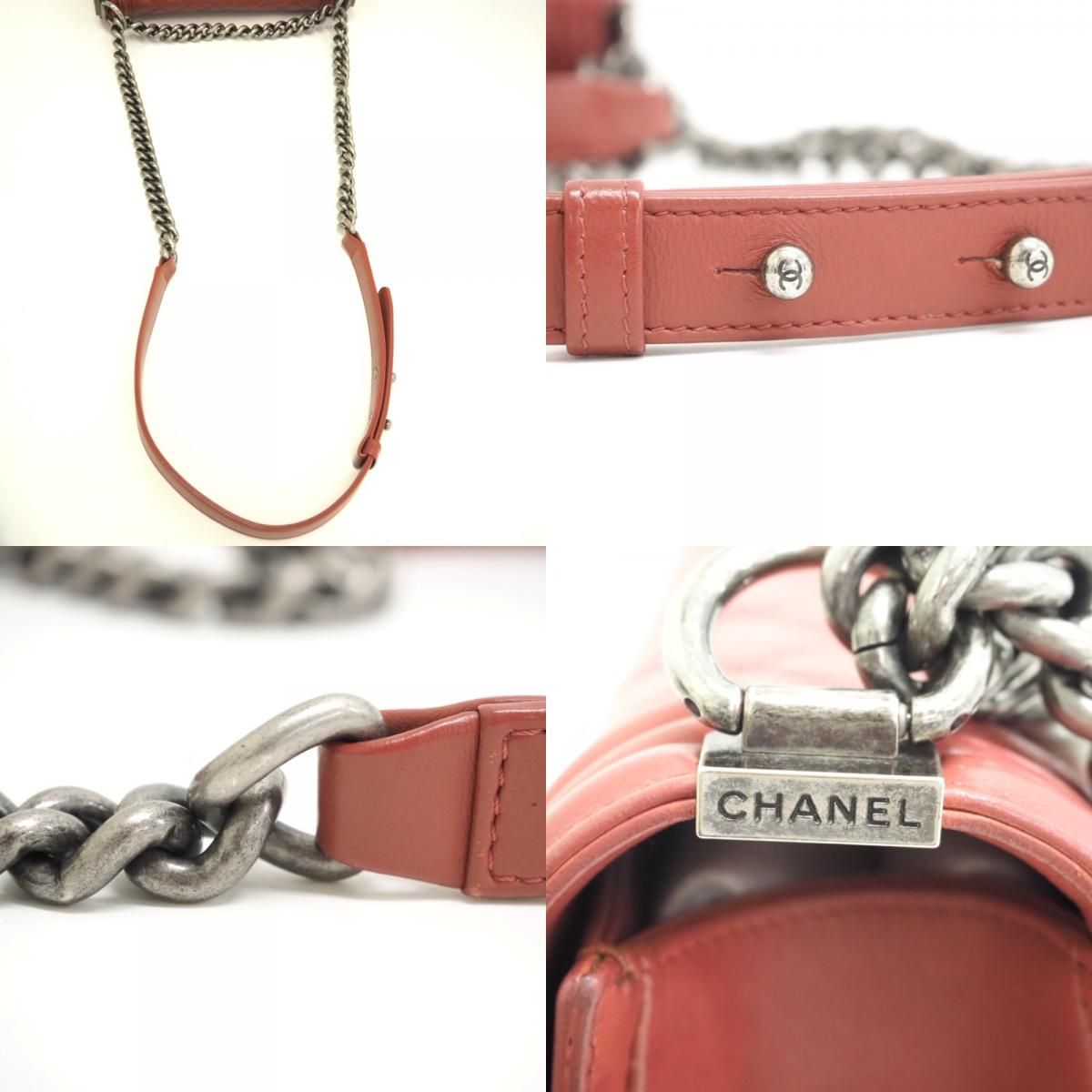 Chanel Chain Shoulder Bag Pink — view 7