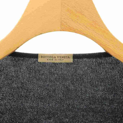 Bottega Veneta Cashmere Cotton Knit Cardigan Long Sleeve Neck Zip Up 44 Navy DO — view 5