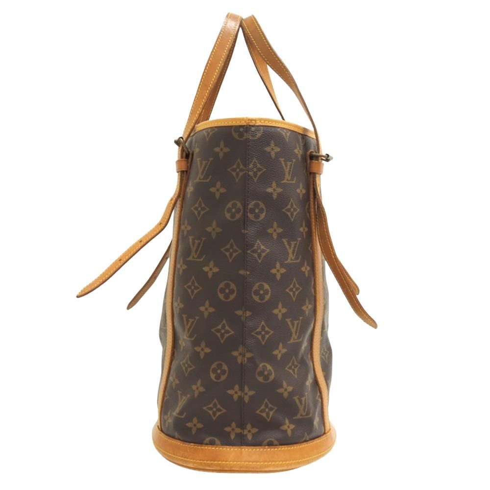 Louis Vuitton Bucket GM Monogram Leather Shoulder Bag Brown — view 3