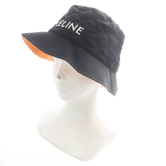Celine Hat Quilted Bucket Hat M Black